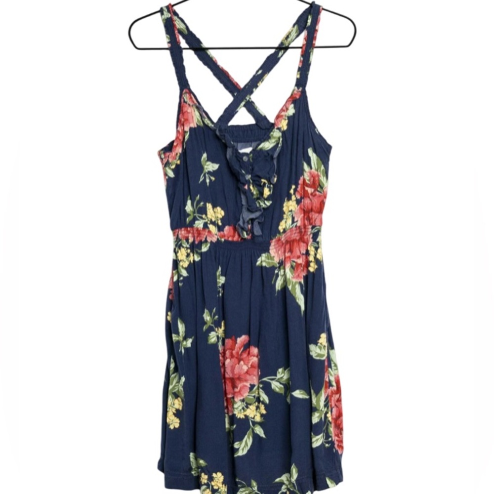 Abercrombie & Fitch sz Med Navy Floral Dress